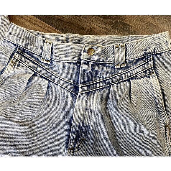 Vintage 80's Lee Acid Wash High Waisted Tapered Leg Denim Jeans - Picture 3 of 7
